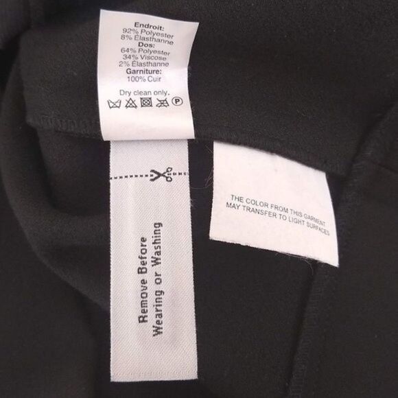 MADEWELL Women’s Small S Leather Insert Trim Black Longsleeve Top Shirt Madewell - Picture 14 of 14